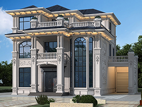 15.5×11.5米 三層網(wǎng)紅款歐式別墅 占地168.61平方 編號:202401022124